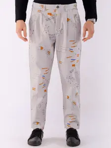 The Indian Garage Co Abstract Printed Cotton Loose Fit Trouser