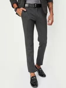 max Men Regular Fit Mid-Rise Regular Trousers
