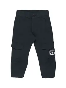 U.S. Polo Assn. Kids Boys Classic Slim Fit Mid-Rise Cargos Trousers