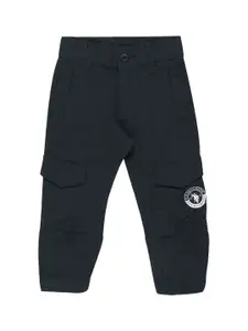 U.S. Polo Assn. Kids Boys Classic Slim Fit Mid-Rise Cargos Trousers