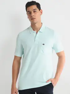 Arrow Sport Striped Polo Collar Cotton T-shirt