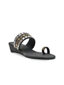 Rocia Embellished Open Toe Wedge Heels