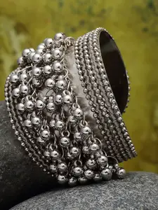 CHUI MUI Silver-Plated Oxidised Cuff Bracelet