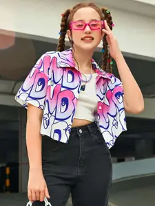 BAESD Smart Graphic Printed Spread Collar Opaque Casual Shirt