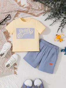 StyleCast Boys Round Neck Short Sleeves Printed T-shirt with Shorts