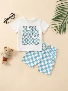 StyleCast Boys Round Neck Short Sleeves Printed T-shirt with Shorts