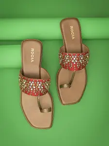 Rocia Embellished One Toe Block Heels