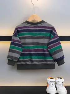 StyleCast x Revolte Purple Boys Striped Cotton Pullover