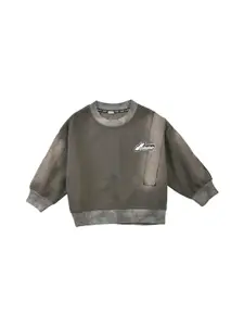 StyleCast x Revolte Boys Cotton Round Neck Straight Knitted Pullover Sweatshirt