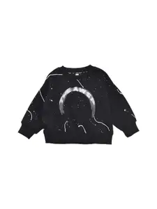 StyleCast x Revolte Boys Graphic Printed Cotton Straight Applique Pullover Sweatshirt