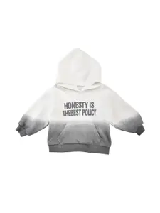 StyleCast x Revolte Boys Alphanumeric Colourblocked Cotton Hooded Pullover Sweatshirt