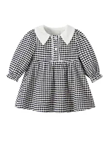 StyleCast Girls Infants Black Checked A-Line Dress