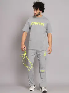 GRIFFEL Self Design Pure Cotton Round Neck Coat With Legging