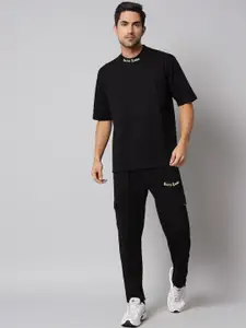 GRIFFEL Oversized-Fit Cotton T-shirt & Track Pant Co-Ords