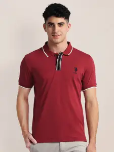 U.S. Polo Assn. Polo Collar Short Sleeves Cotton Slim Fit T-shirt