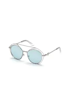 GUESS Women Oval Sunglasses with UV Protected Lens GU7634 54 26X