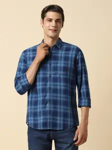 Allen Solly Checked Spread Collar Long Sleeves Cotton Casual Shirt