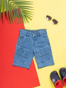 Purple United Kids Boys Mid Rise Denim Shorts