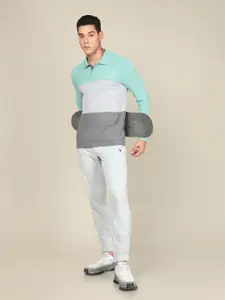 Technosport Colorblock Polo Collar Slim Fit T-shirt