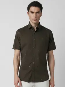 Van Heusen Sport Slim Fit Printed Half Sleeves Casual Shirt