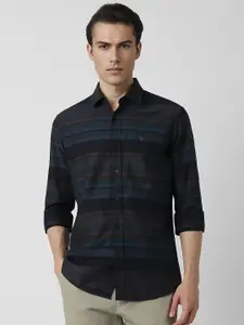 Van Heusen Sport Slim Fit Horizontal Striped Cotton Casual Shirt