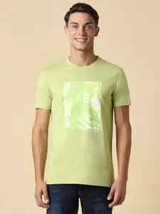 Allen Solly Floral Printed Cotton Slim Fit T-shirt