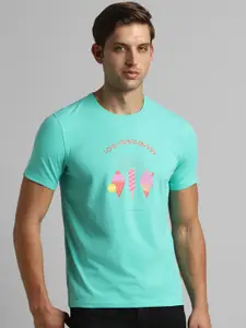 SIMON CARTER LONDON Typography Printed Slim Fit Cotton T-shirt