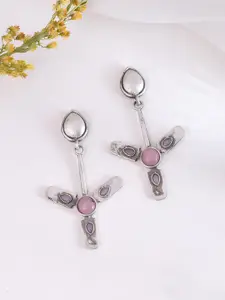 DASTOOR Silver-Plated Contemporary Drop Earrings