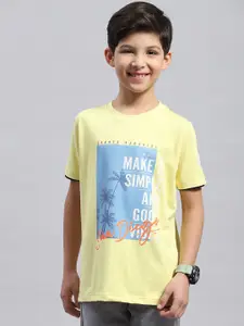 Monte Carlo Boys Typography Printed Round Neck T-shirt