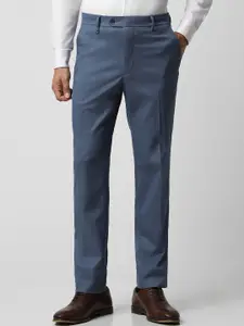 Van Heusen Men Slim Fit Mid-Rise Formal Trousers