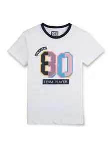 Gini and Jony Boys Typography Printed Half Sleeves Cotton T-shirt