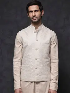 RARE RABBIT Men Lasmos-B1 Embroidered Nehru Jackets