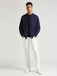 Pepe Jeans Spread Collar Cotton Casual Shirt