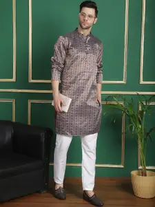 Anouk Mandarin Collar Regular Kurta With Pyjamas