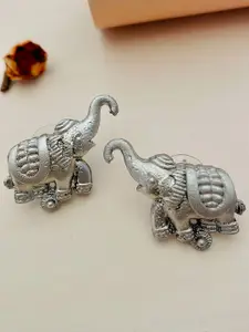 Sangria German Silver-Plated Classic Studs Earrings