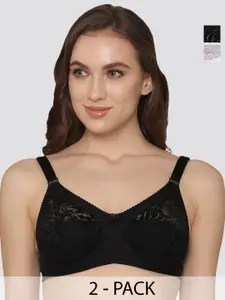 K LINGERIE Pack Of 2 Full Coverage Non Padded Everyday Bra With All Day Comfort