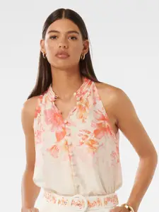 Forever New Floral Printed V-Neck Shirt Style Top