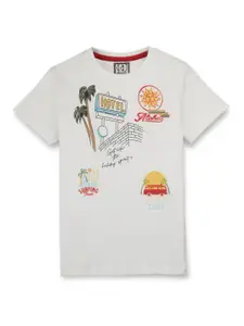 Gini and Jony Boys Graphic Printed Cotton T-shirt