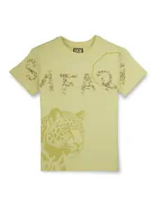 Gini and Jony Boys Graphic Printed Cotton T-shirt