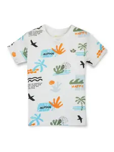 Gini and Jony Boys Conversational Printed Cotton T-shirt