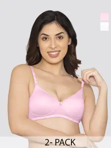 K LINGERIE Pack Of 2 Medium Coverage Lightly Padded Everyday Bras With All Day Comfort