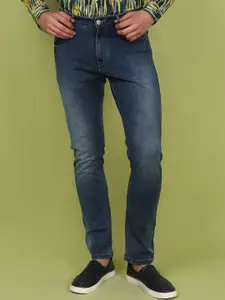 V-Mart Men Slim Fit Mid Rise Clean Look Heavy Fade Cotton Jeans