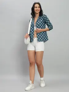 RACHNA Standard Fit Ethnic Motifs Printed Cuban Collar Casual Shirt