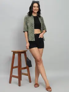 RACHNA Standard Fit Ethnic Motifs Printed Spread Collar Casual Shirt