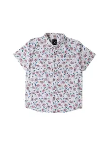 Allen Solly Junior Boys Conversational Printed Spread Collar Cotton Casual Shirt
