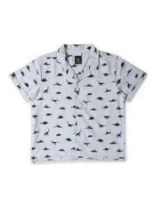 Allen Solly Junior Boys Opaque Printed Cotton Casual Shirt