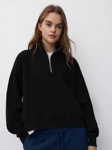 MISCHIEF MONKEY Mock Collar Sweatshirt