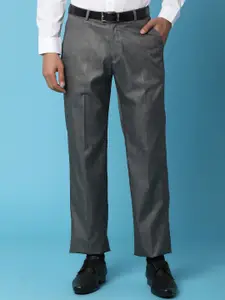 V-Mart Men Textured Mid-Rise Slim Fit Cotton Trouser