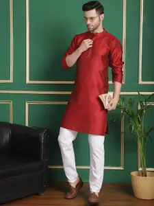 Anouk Abstract Mandarin Collar Long Sleeves Pathani Kurta