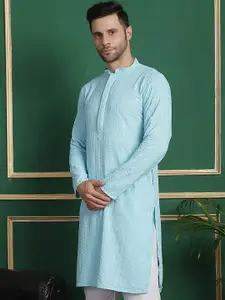 Anouk Geometric Embroidered Thread Work Kurta